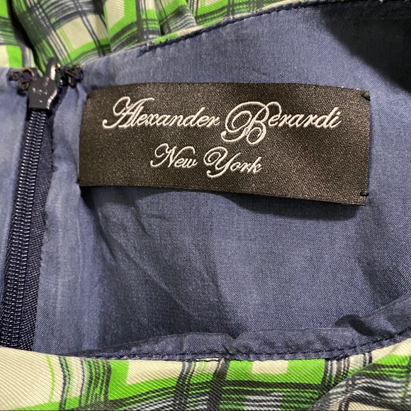 Alexander Berardi 100% Silk Gingham Prairie Dress 6 - Picture 10 of 12